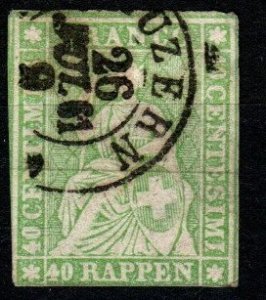 Switzerland #19 F-VF Used CV $375.00 (X4064)