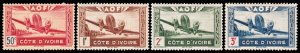 Ivory Coast Scott C6-C9  (1942) Mint H F-VF Q