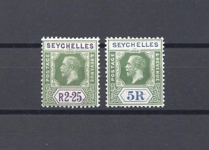 SEYCHELLES 1921/32 SG 122/3 MINT Cat £141