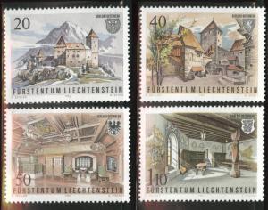 LIECHTENSTEIN Scott 718-721 MNH** 1981 Castle set