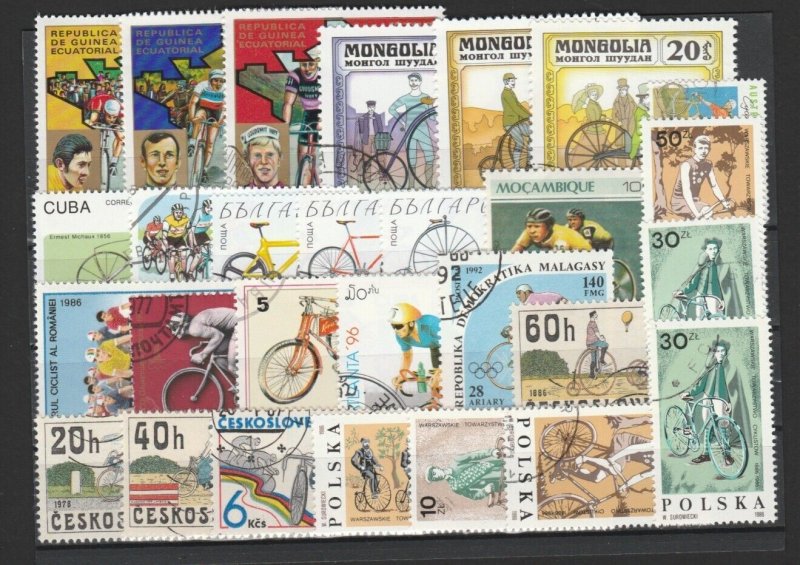 19284 Cycling Bicycles Topical & Commemorative Used Stamps-