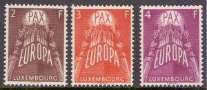 Luxembourg #329-331  used  1957    united Europe