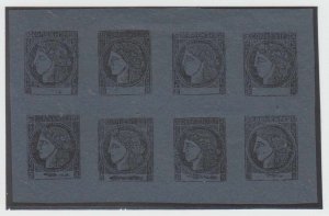 ARGENTINA CORRIENTES 1860-80 CERES Sc 3 FULL SETTING OF 8 TYPES REPRINT UNUSED 