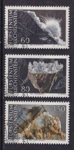 Liechtenstein   #1033-1035  cancelled  1993  minerals