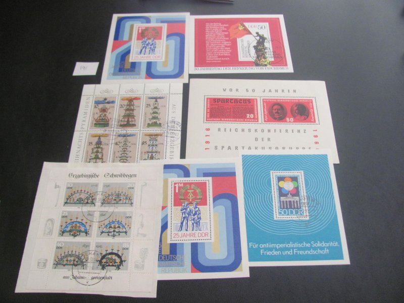 GERMANY DDR MNH AND USED SS LOT XF  (191)