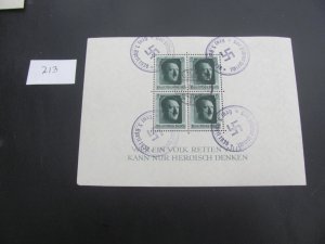 GERMANY 1936 USED SC B102 SS  SWAZTICA CANCELS XF  (213)