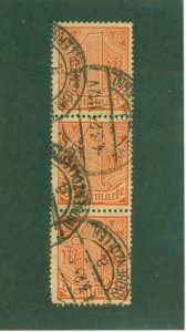 GERMANY Φ10 V-STRIP OF 3 USED CV $5.70 BIN $2.50