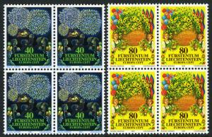 Liechtenstein 708-709 Bl./4,MI 764-765,MNH. EUROPA CEPT. Fireworks,Flowers, 1981