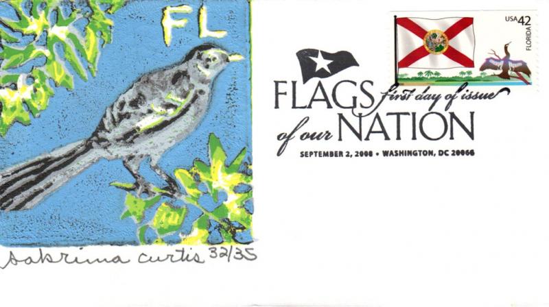 #4284 FOON: Florida Flag S Curtis FDC