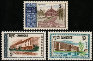 ✔️ CAMBODIA 1968 - UNIVERSITIES SCHOOLS Sc. 188/190 Mi. 231/233 MNH ** [1KHP231]