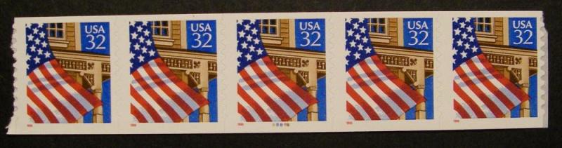 Scott 2915A, 32c Flag over Porch, PNC5, #88888 (10x10)