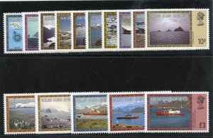 Falkland Islands Deps 1980 QEII set complete superb MNH. SG 74A-88A. Sc 1L38-50.
