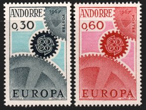 Andorra (French) #174-175  MNH - Europa (1967)