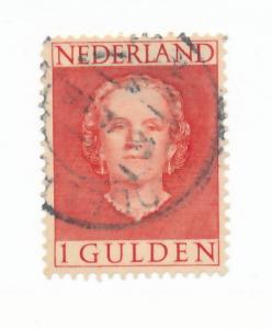 Netherlands 1949 - Scott 319 used - 1g, Queen Juliana