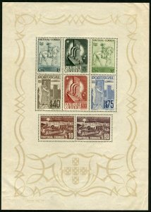 Republic PORTUGAL #594a Postage Stamps Souvenir Sheet 1940 Mint NH OG