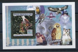 [33048] Congo Kinshasa 2004 Birds Vögel Oiseaux Scouting Gold foil MNH Sheet