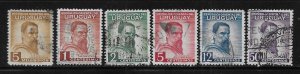 Uruguay 512-517 Juan Manuel Blanes set Used