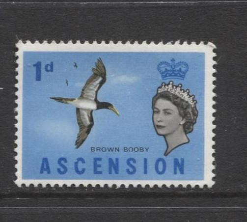 ASCENSION- Scott 75 - Bird - Brown Booby -1963 - MNH - Single 1d Stamp