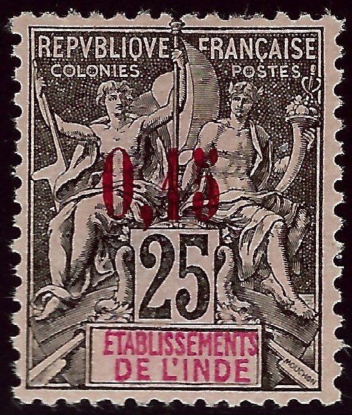 French India SC#22 Mint VF SCV$90.00..Fill a key spot!!