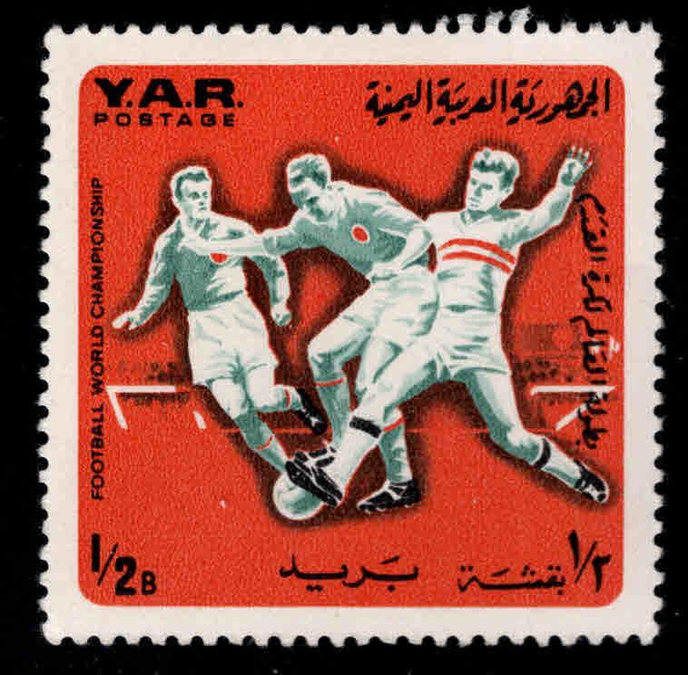 Yemen Scott 226D MH* 1966 Soccer stamp