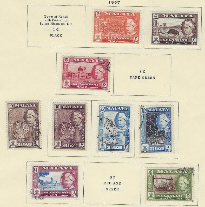 VEGAS 1949-57 Straits Settlements As Shown See Scans For 6 Pages (CP22)