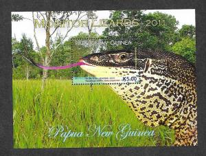 Papua New Guinea 1520 Mint NH Souvenir Sheet Monitor Lizard!