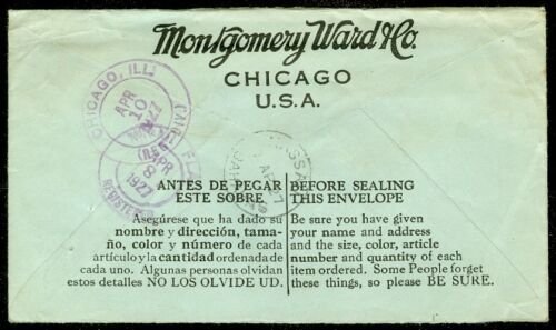 EDW1949SELL : BAHAMAS 1927 Registered cover to USA w/ Nassau #4 Registered label 