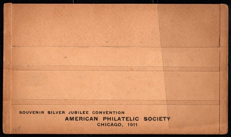 1911 American Philatelic Society Souvenir Silver Jubilee Convention Sample Card