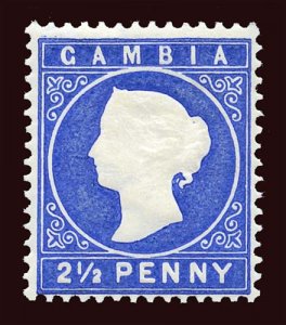 GAMBIA Scott #15 (SG 27) 1886 Queen Victoria unused small HR