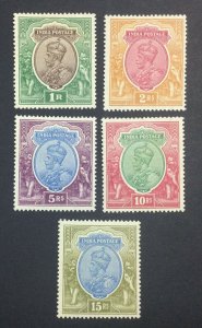 MOMEN: INDIA SG #214-218w 1926-33 MINT OG H LOT #60852