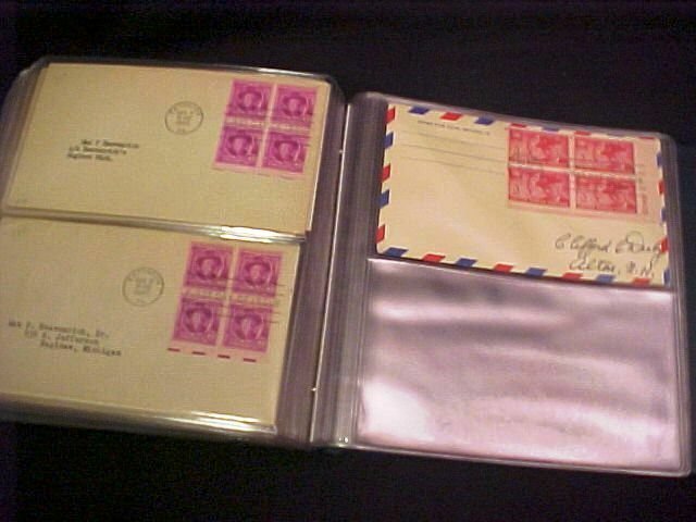 60 FDC Collection Blks/4 1940 – 1949 era Scott # 879 // 1949