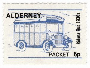 (I.B) Alderney Cinderella : Local Packet Post 5p