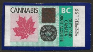 Canada | British Columbia BC CANNABIS 2018 Marijuana Duty Paid Revenue on Piece