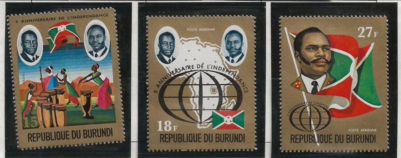 BURUNDI Sc 405-7,C162-4+407A+C164A NH SET+2PERF&2IMPERF S/S of 1972 - PRESIDENT 