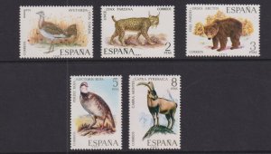 Spain  #1680-1684  MNH  1971  animals