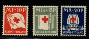 Finland Sc B2-4 1930 Red Cross Charity stamp set mint