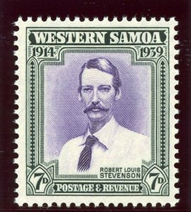 Samoa 1939 KGVI 7d violet & slate-green superb MNH. SG 198. Sc 184.