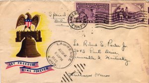 1943 Lawrence, KS - WW 2 Patriotic – Let Freedom Ring-Special Delivery-Unkn...