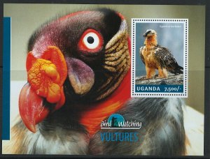 Uganda Scott 2126 MNH! Vultures! Souv. Sheet!