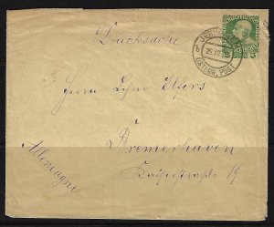 PALESTINE AUSTRIA 1909 5H AUSTRIAN POSTAL COVER TIED JERUSALEM 26 XII 1909