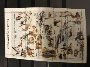 Batum Souvenir Sheet of 10 —Mint NH — dolphins etc...Endangered Species
