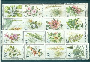 Norfolk Is. - Sc# 328-38. 1984 Flowers. MNH $15.80.