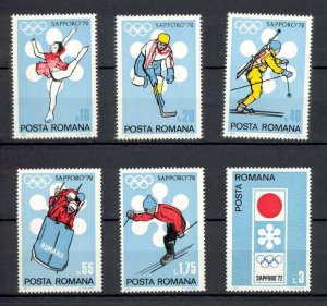 Romania - 1971 - Mi. 2984-89 (Olympics) - MNH - AE047