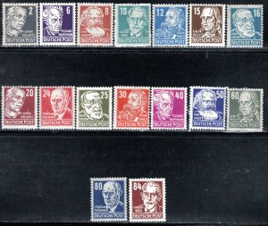 DDR under russian occ. Scott # 10N29 - 10N44, mint nh