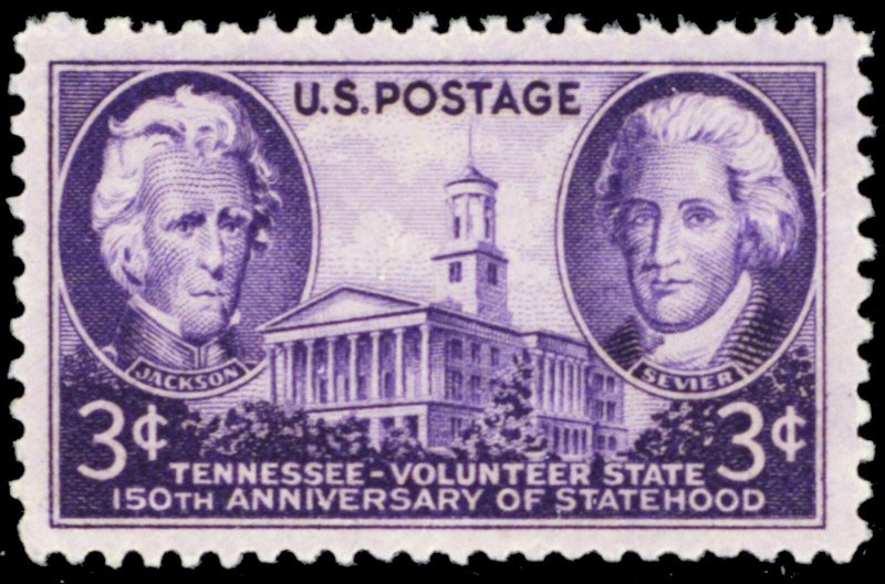 Tennessee Statehood One PACK OF TEN 3 Cent Postage Stamps Scott 941