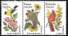 US #1967-69 Strip of 3 MNH State Birds and Flowers