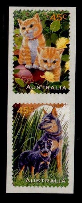 Australia 1564-5 pair MNH Cats, Dogs, Kittens, Puppies