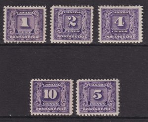 Sc# J6 / J5 Canada postage dues 1930 -32 complete set MLMH CV $169.50 Stk #1