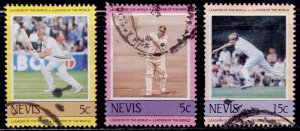 Nevis, 1984-86, Leaders of the World - Cricket Players, used**