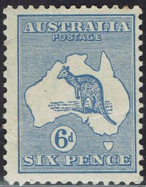 AUSTRALIA 1915 KANGAROO 6D 2ND WMK 